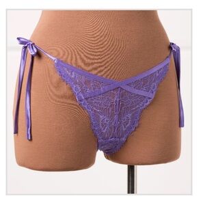 Lace Tie-Side Women's Panty in Purple